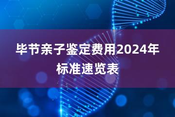 毕节亲子鉴定费用2024年标准速览表