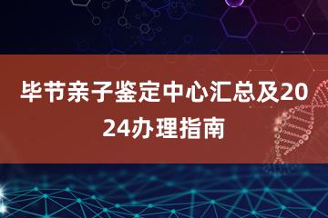 毕节亲子鉴定中心汇总及2024办理指南