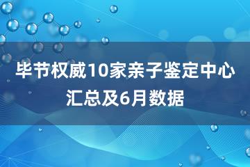 毕节权威10家亲子鉴定中心汇总及6月数据